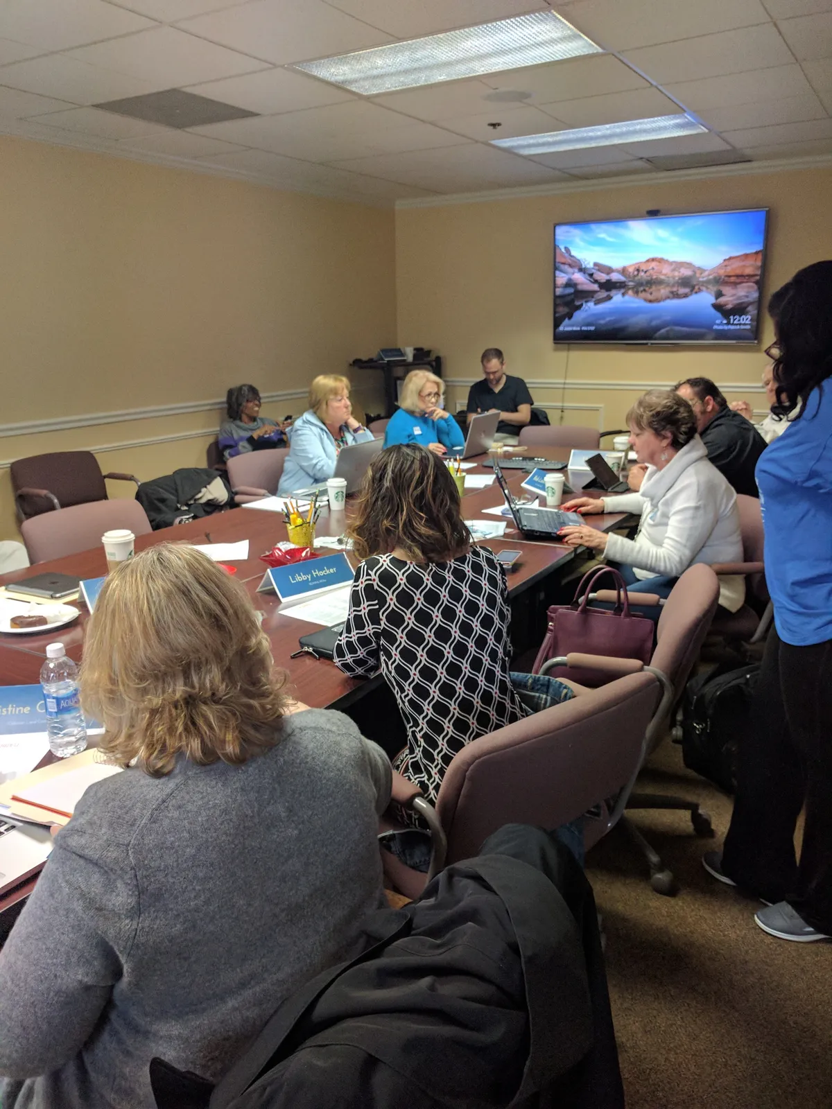 Justin Letheby leading board and volunteer leadership training