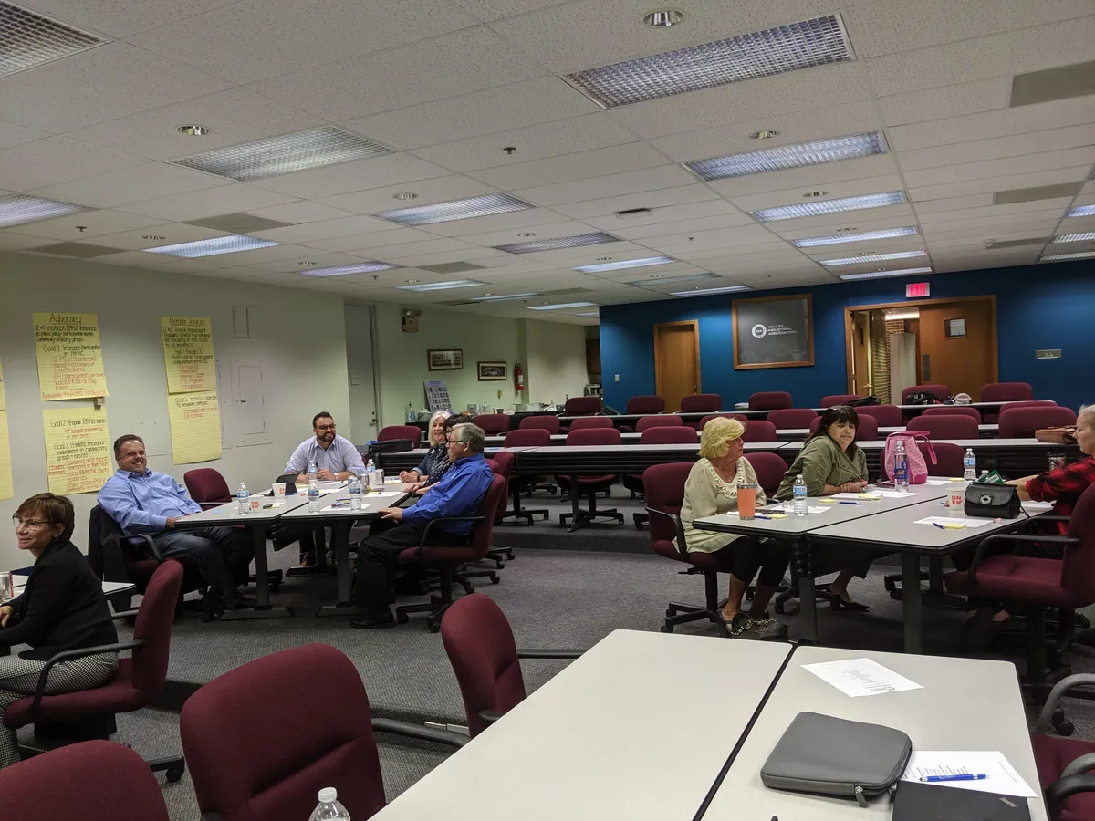 Justin Letheby facilitating a strategic planning session for a REALTOR® association board