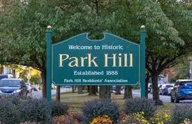 Backyard wood deck with pergola and steps in Park Hill Yonkers