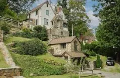 Multi-level deck with stairway and privacy panels in Colonial Heights Yonkers