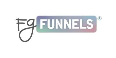 FG Funnels logo, representing Kim’s expertise in funnel building and automation.