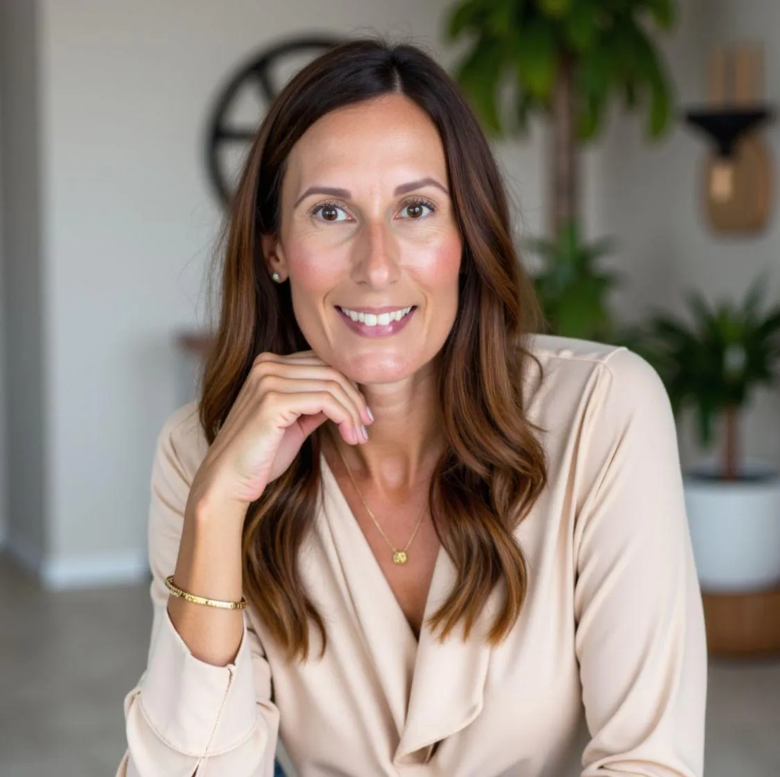 Headshot of Heather Smockum, client of Kim, commending Kim for simplifying her service-based business, saving time, and providing peace of mind through clear explanations and expert solutions.