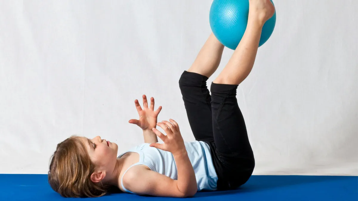 Preschool Child Doing Gymnastics