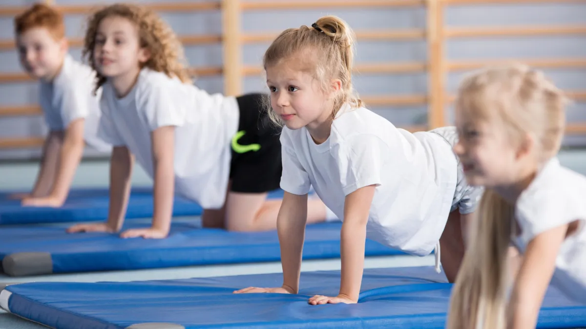 Kids in Gymnastics Class