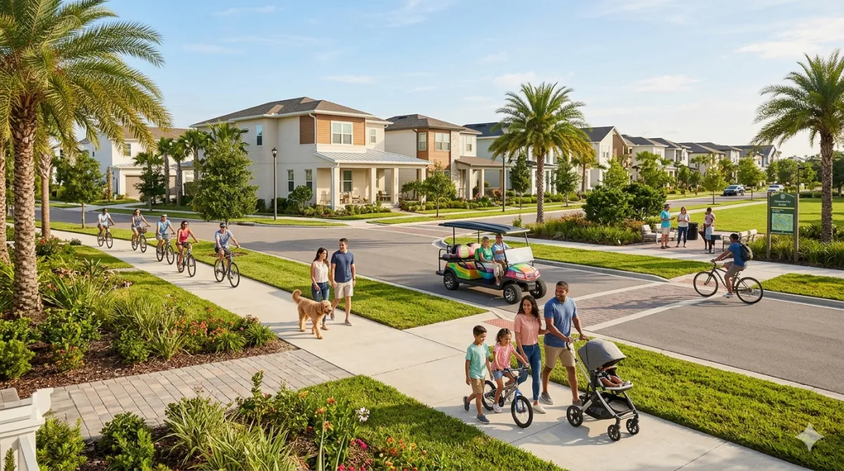 Families enjoying the Laureate Park lifestyle in Lake Nona Orlando