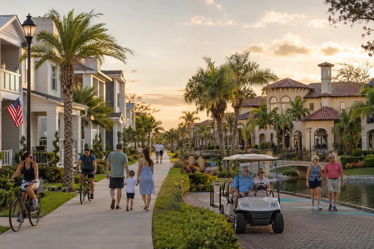 Laureate Park and VillageWalk communities in Lake Nona, Orlando, Florida.