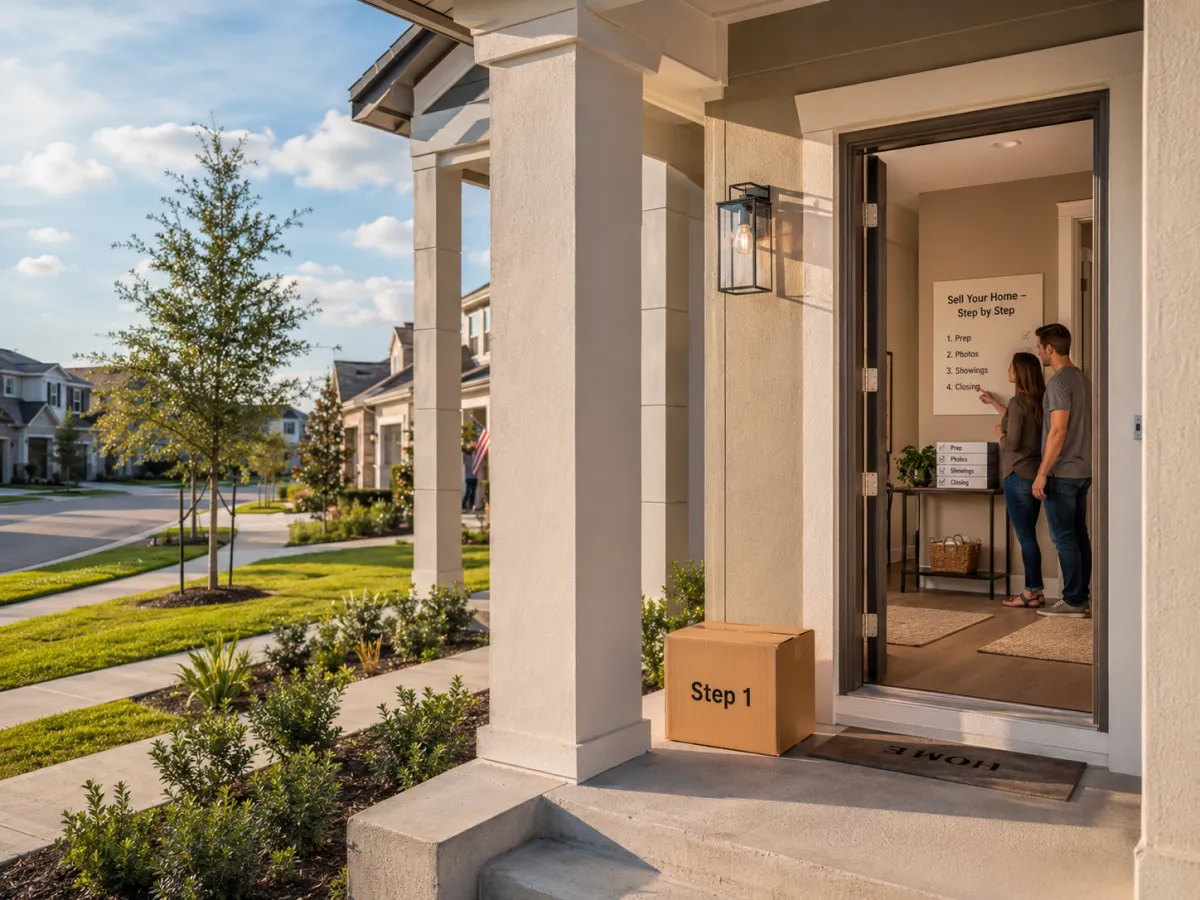 A home in the Weslyn Park community inside Sunbridge showing Florida newer construction style