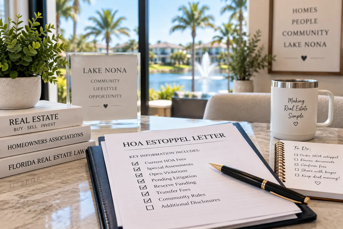 Understanding HOA Estoppel Letters When Selling Your Lake Nona Home