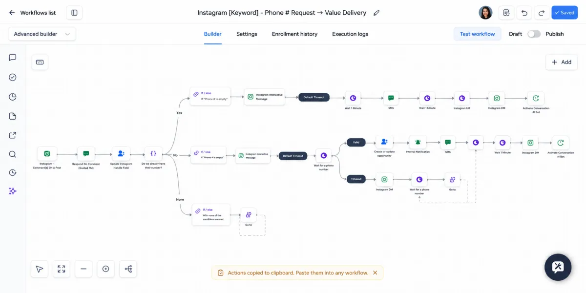 Automating workflows
