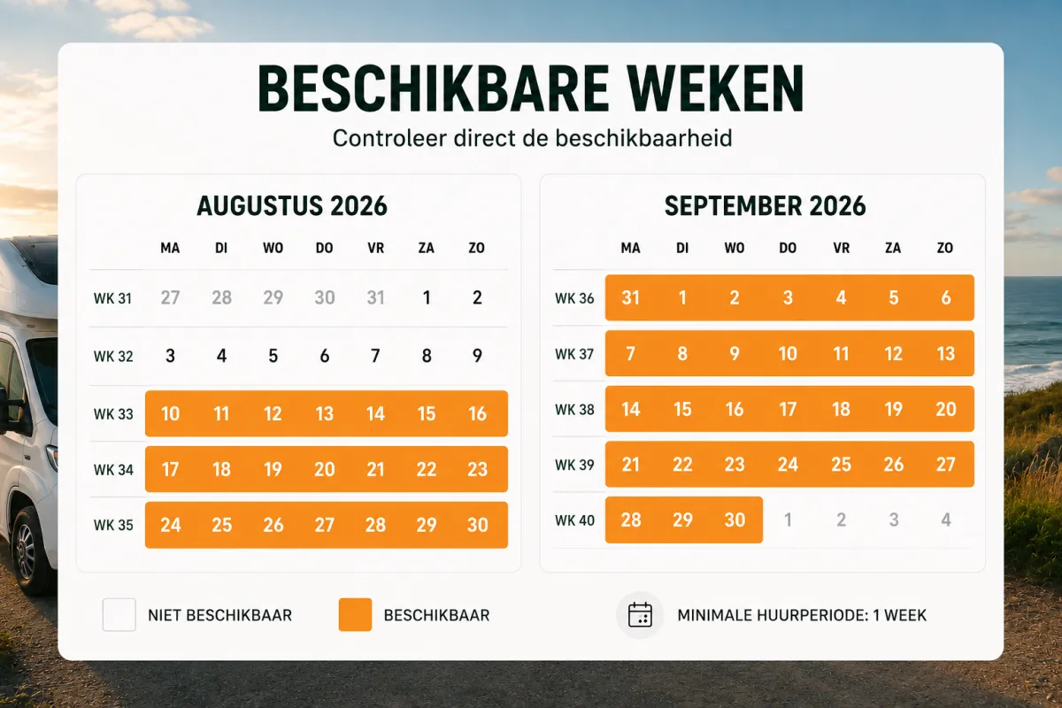 Beschikbaarheid kalender