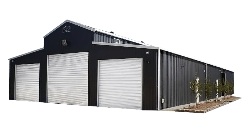 Modern agricultural metal barn by Baton Rouge Metal Buildings