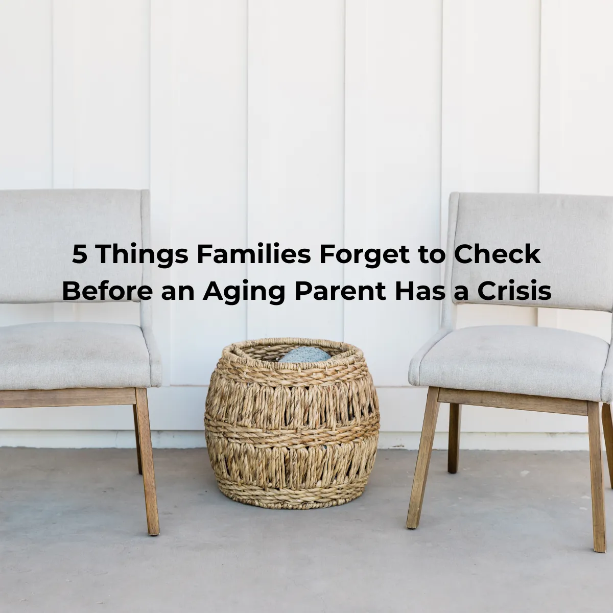 5 things families forget to check before a crisis
