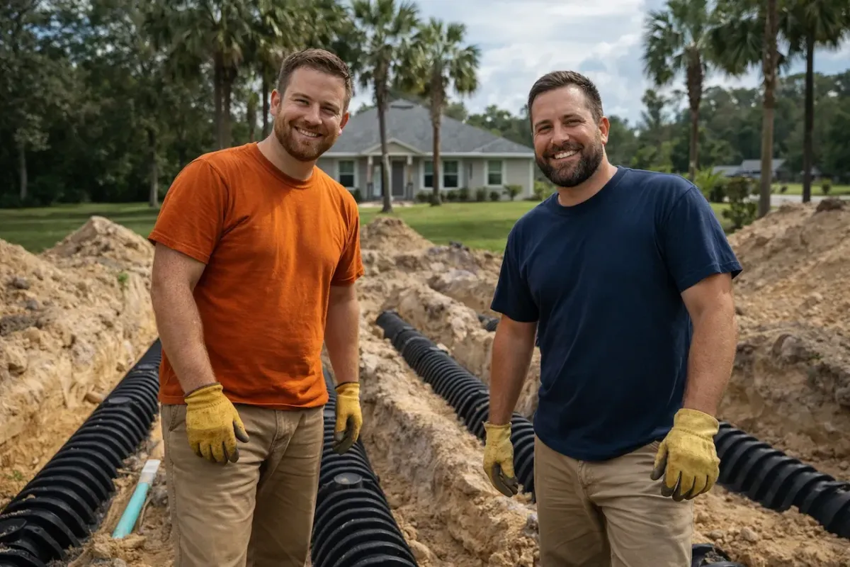 Professional septic system inspection for a residential property in Ocala, FL