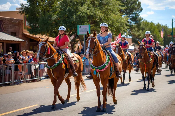 Horse and Riders in Parade