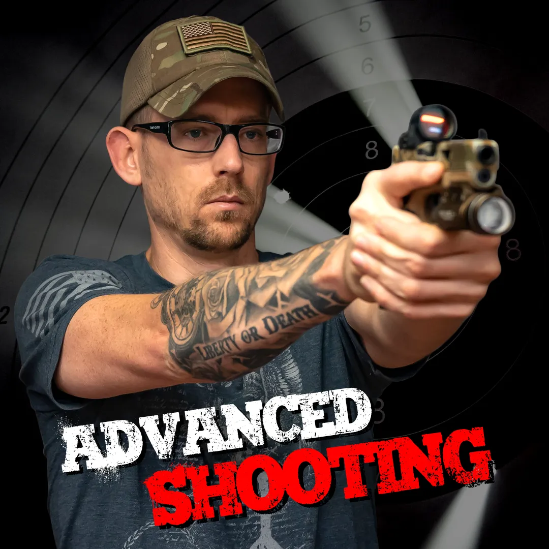 ryan thomas holding gun advanced shooting