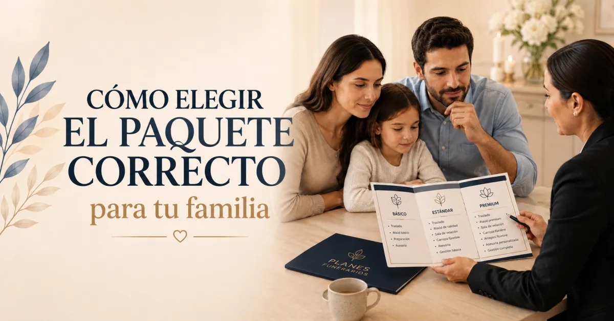 Cómo elegir el paquete funerario correcto