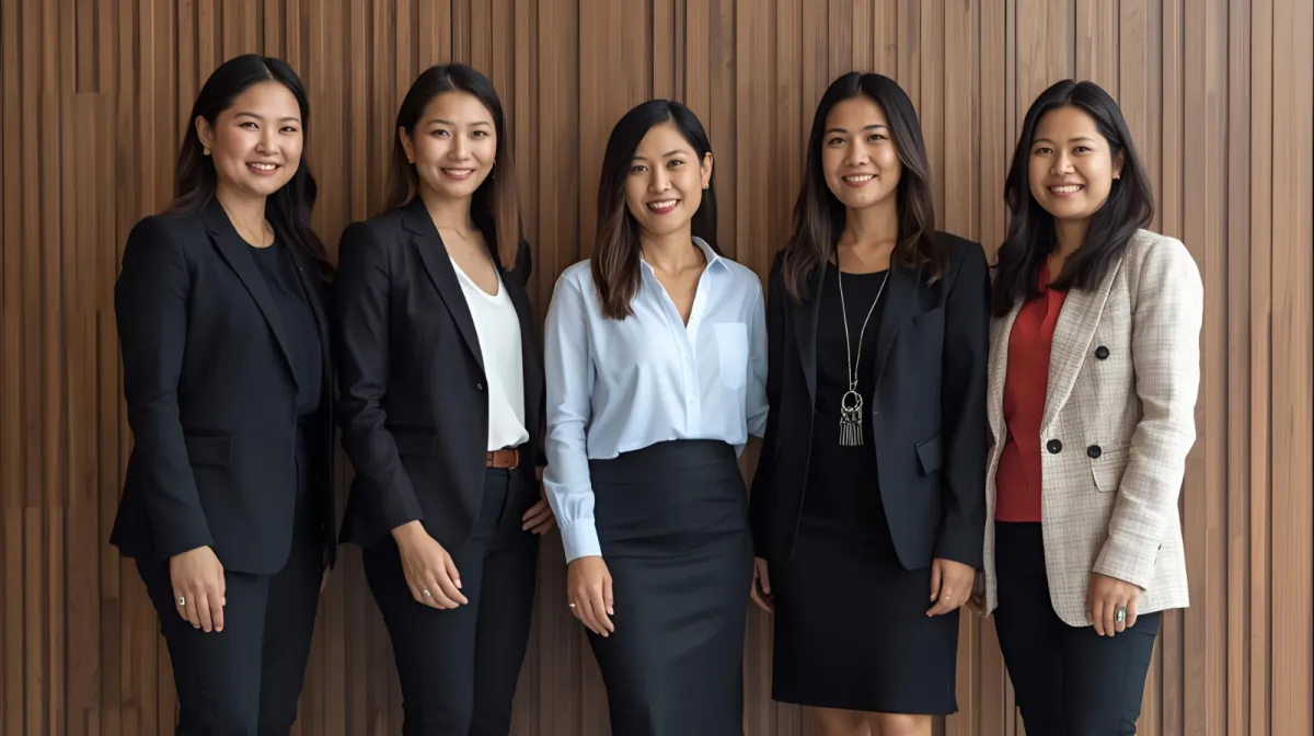 Pasukan Dewan Idaman sedang menghias dewan dengan tema moden dan ceria