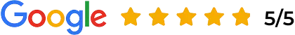 5 stars on Google Reviews