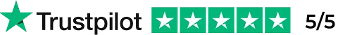 5 stars on Trustpilot