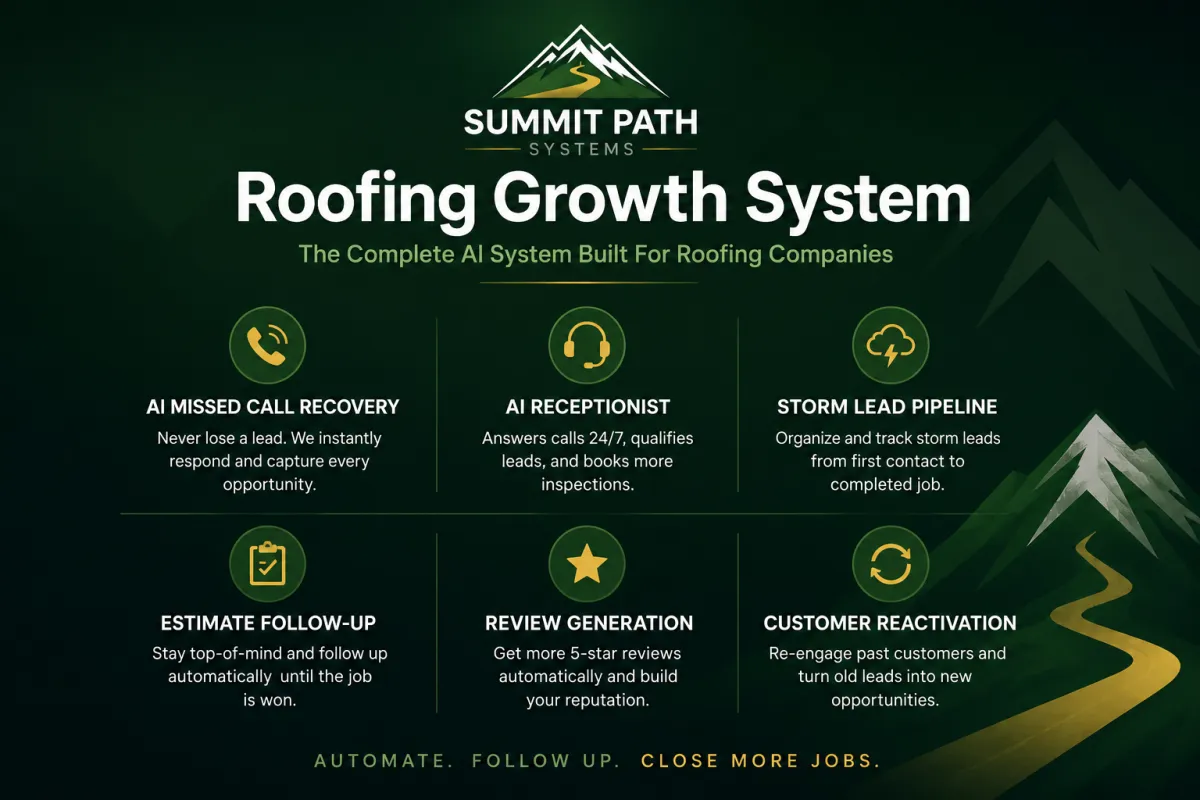 Roofing Growth System for Summit Path Systems.