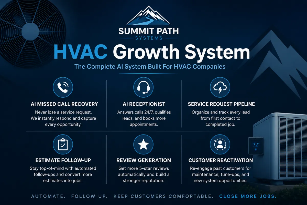 HVAC Growth System for Summit Path Systems.