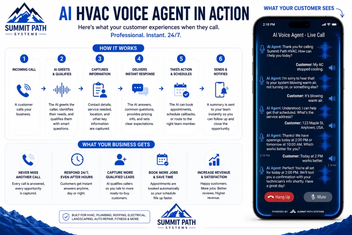 AI Voice Agent in Action for Summit Path Systems.