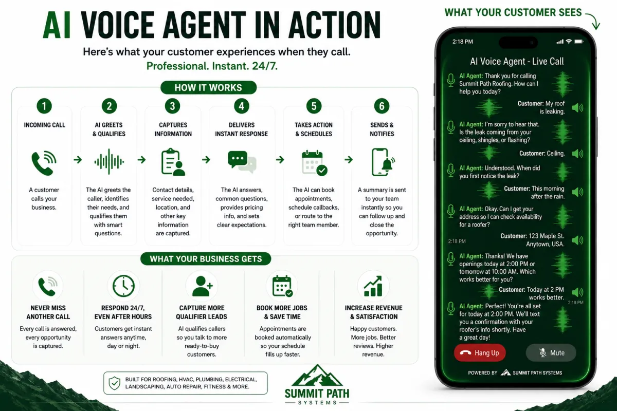 AI Voice Agent in Action for Summit Path Systems.