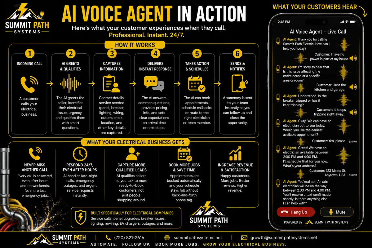 AI Voice Agent in Action for Summit Path Systems.
