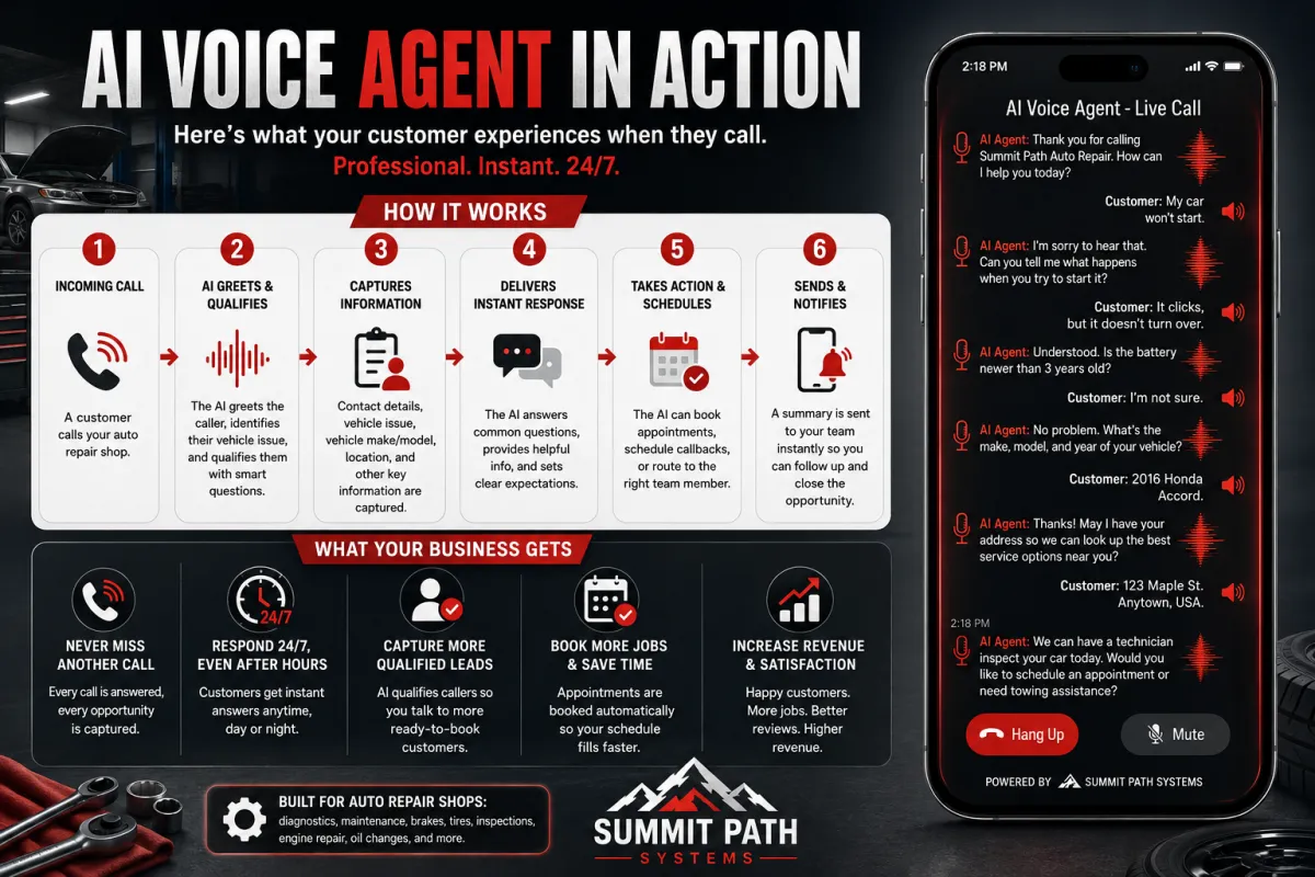 AI Voice Agent in Action for Summit Path Systems.