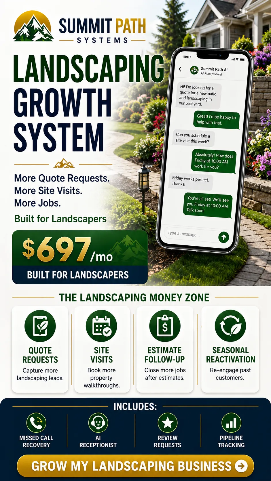 Contractor Landscaping System for Summit Path Systems.