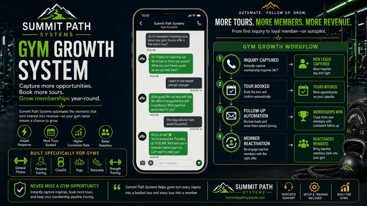 Gym Growth System for Summit Path Systems.