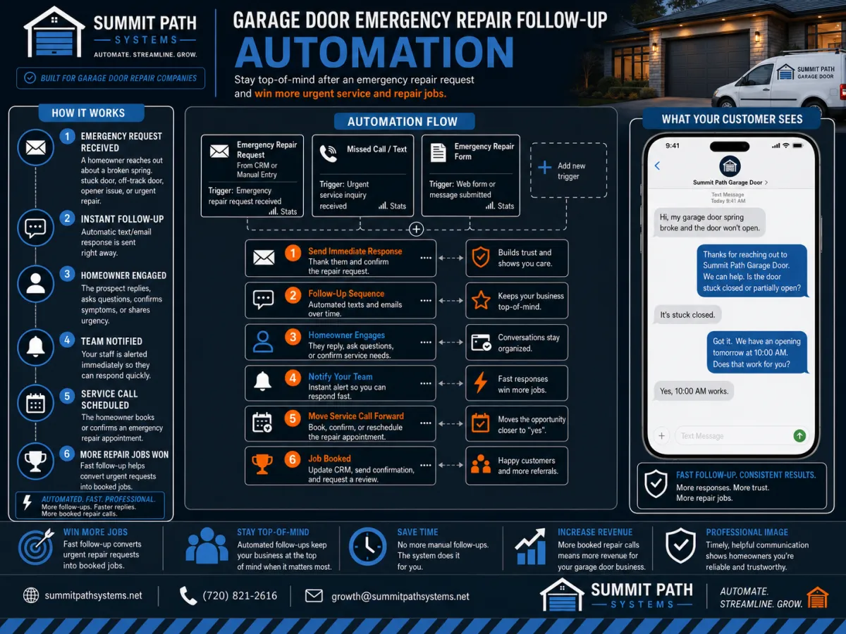 Garage Door Repair Emergency Repair Follow-Up