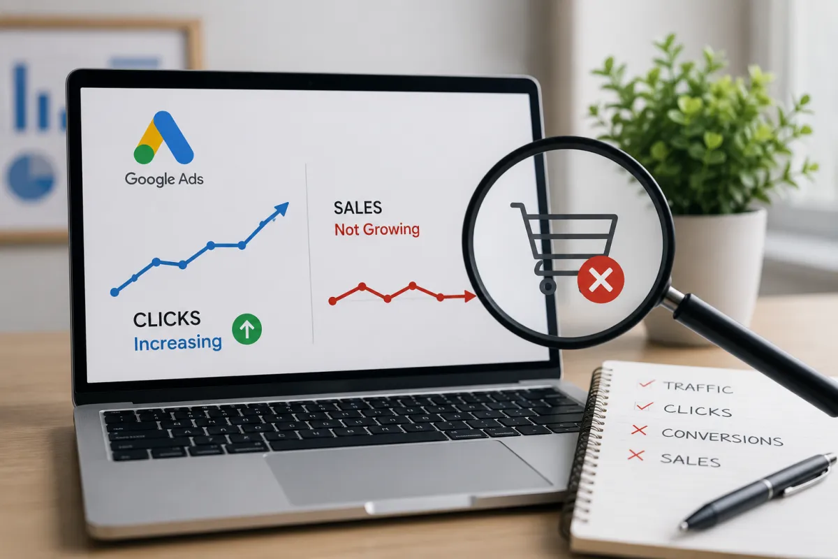 Google Ads Clicks Increasing but Sales Are Not