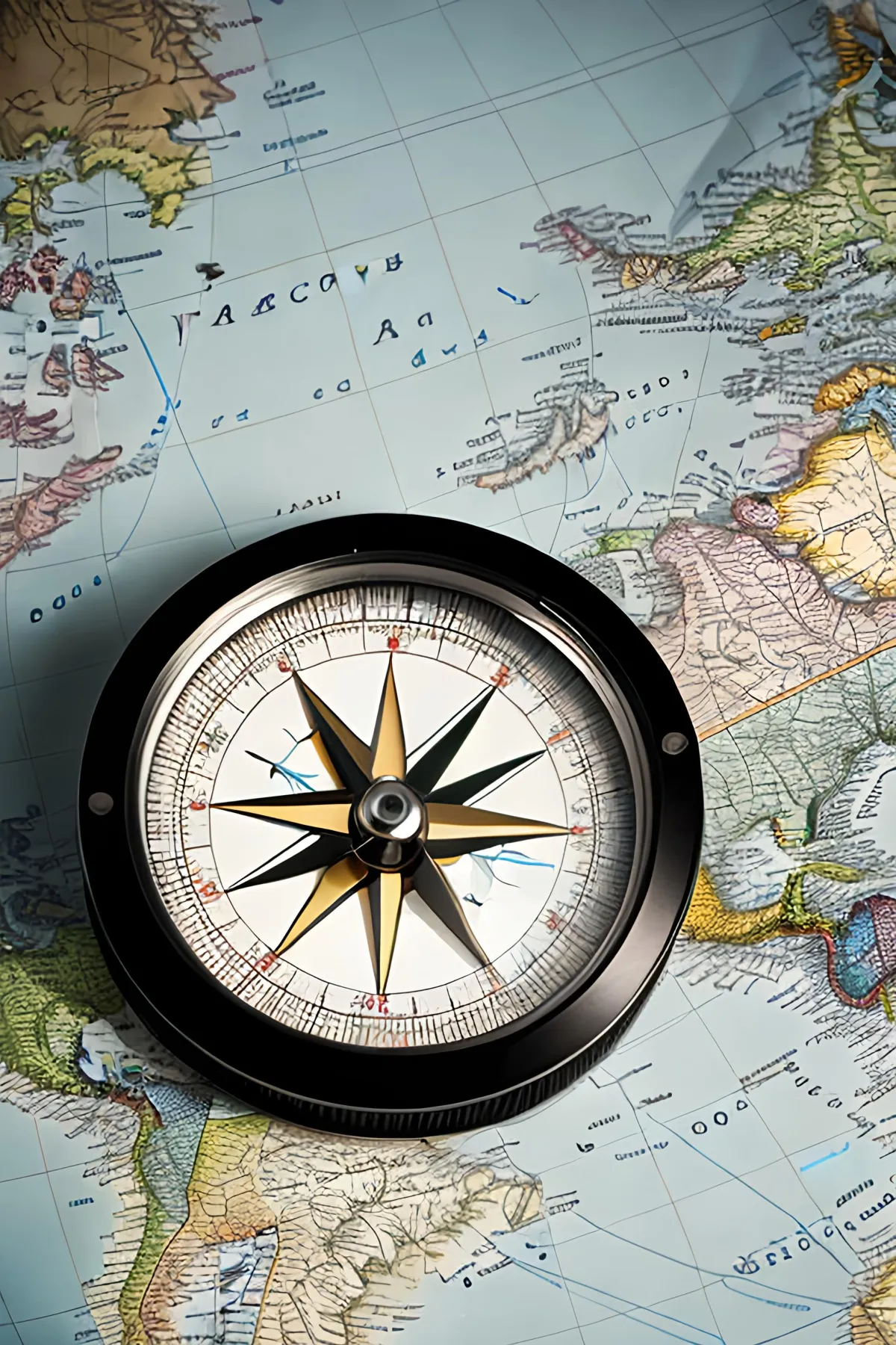 Guardian Vista - Compass on a map