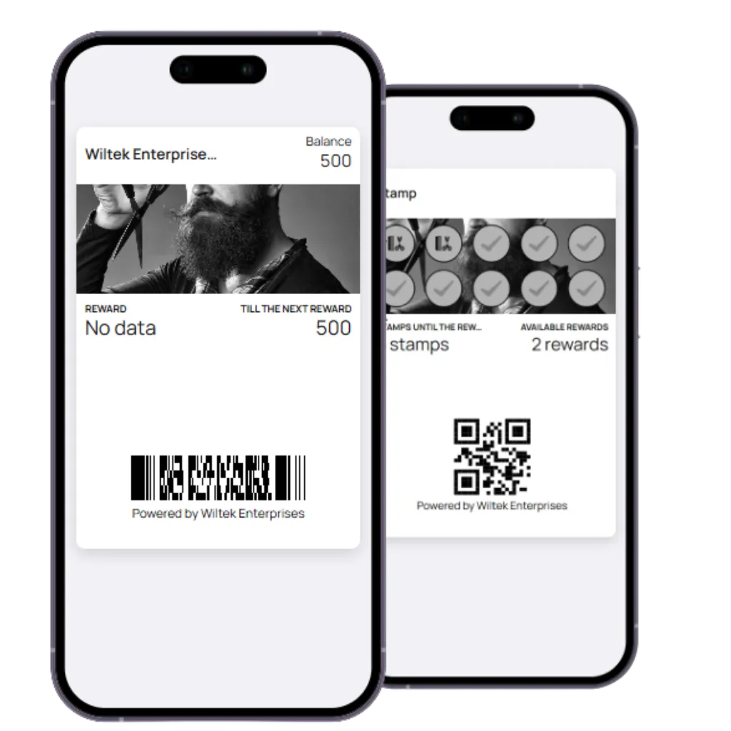 AuroraLoyal reward card UI on a modern phone