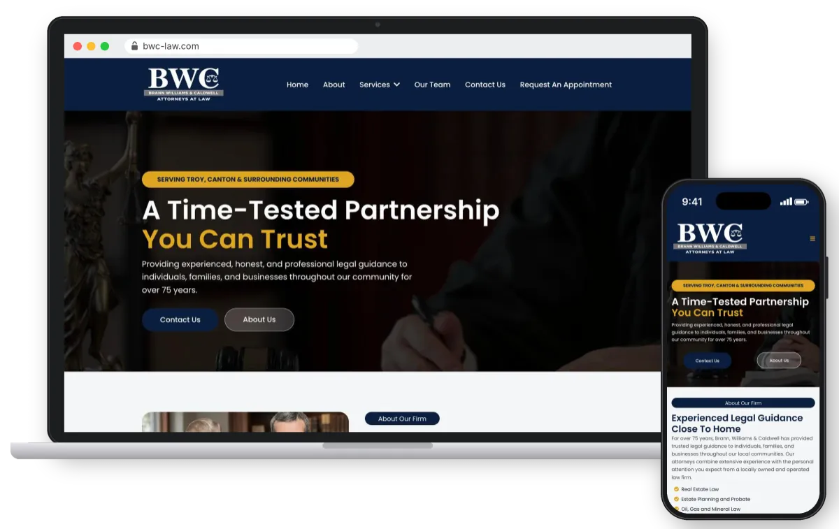 Brann, Williams & Caldwell law firm website by Barclay MountainSoggie Doggie dog swimming website by Barclay Mountain