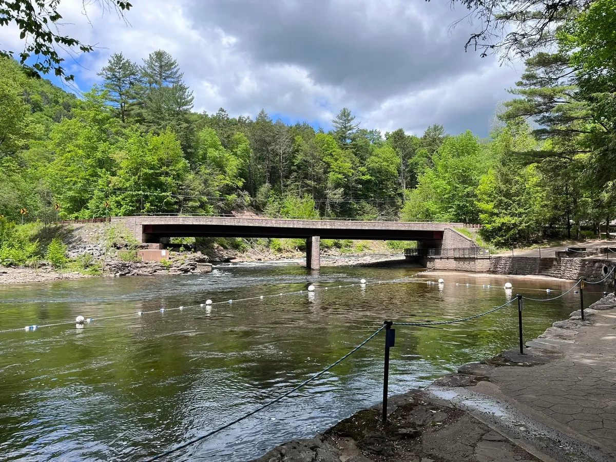 Swimming area on Loyalsock Creek at Worlds End State Park, Sullivan County, Pennsylvania