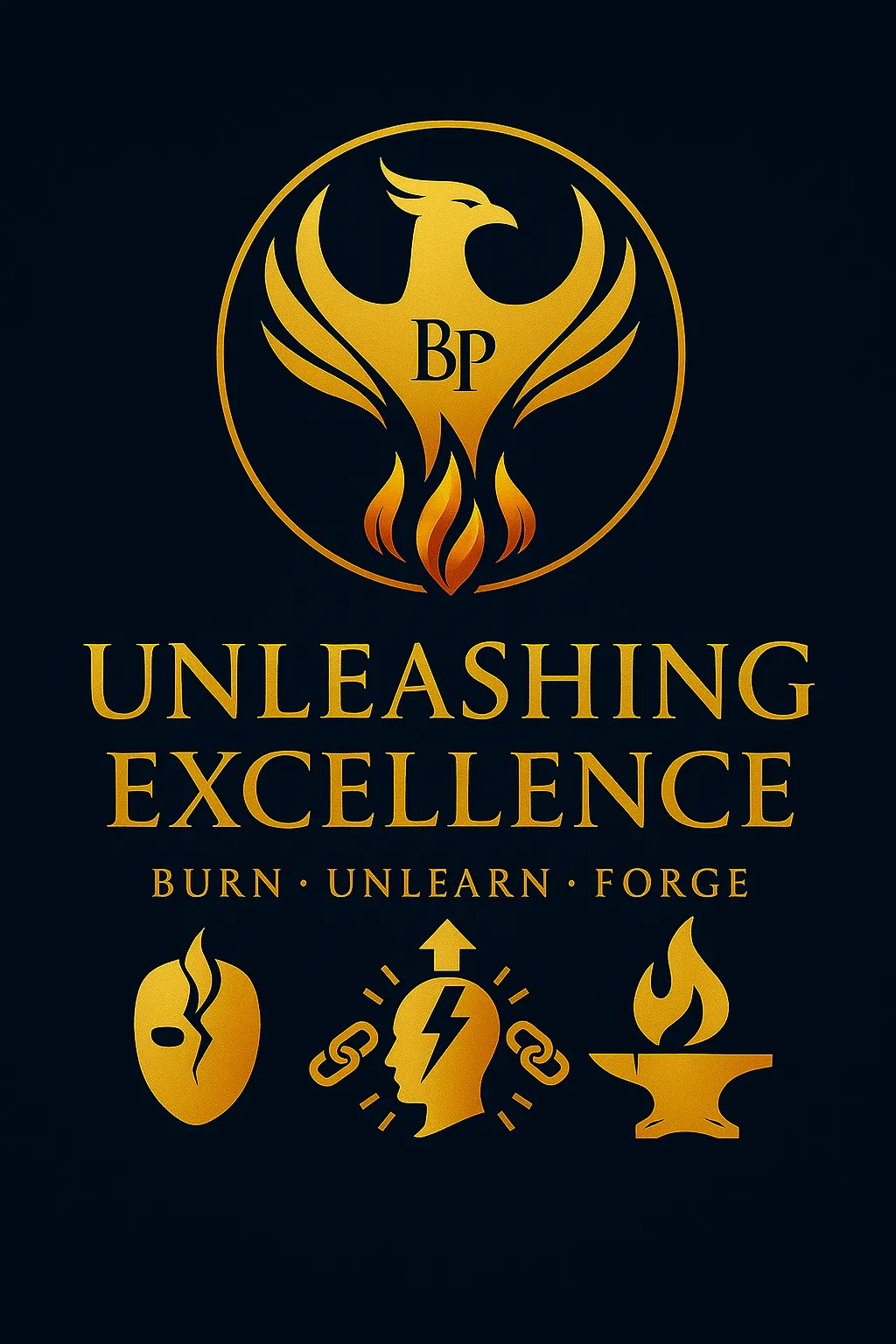 Unleshing Excellence logo with pillar siggils