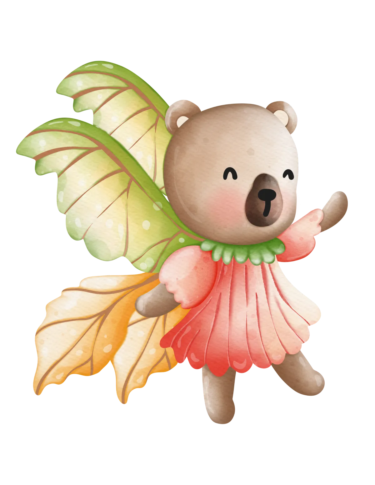 A cute, cartoon koala with fairy wings wears a flower dress and waves. Text introduces Tzemach, a koala interested in bakeries, sleep, and tooth fairy adventures. Perfect for parenting printables! Below is The Tooth Fairy Agency logo with star accents.