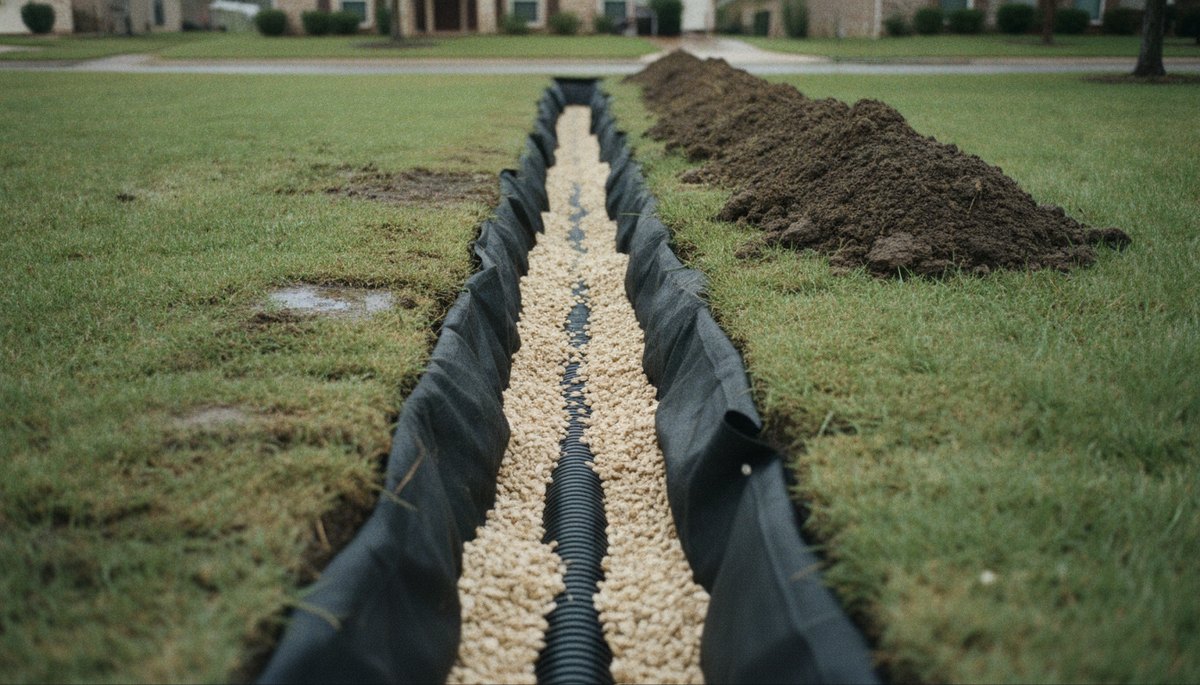 French Drains in East Texas: When You Need One, and When You Do Not