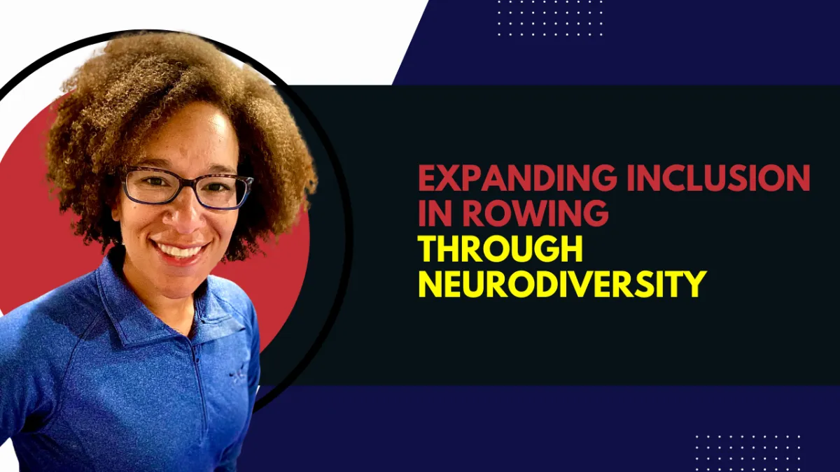 Episode 27 cover discussing neurodiversity, adaptive rowing, and inclusive coaching.