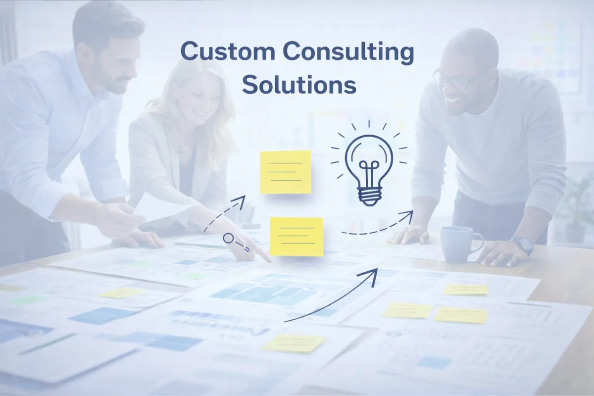 Custom consulting solutions process tailored to organizational growth and strategy
