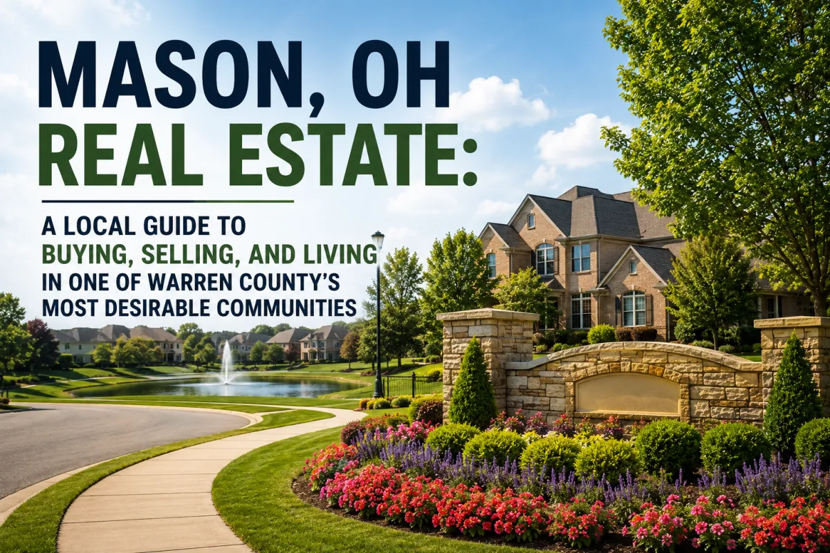 Mason Ohio real estate homes in a welcoming suburban neighborhood