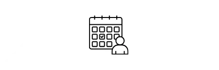 Calendar in arrow icon 1450 x140