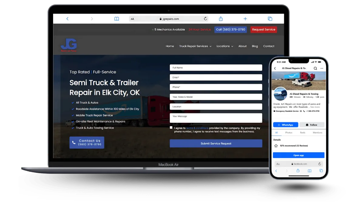 JG Diesel Repairs and Towing