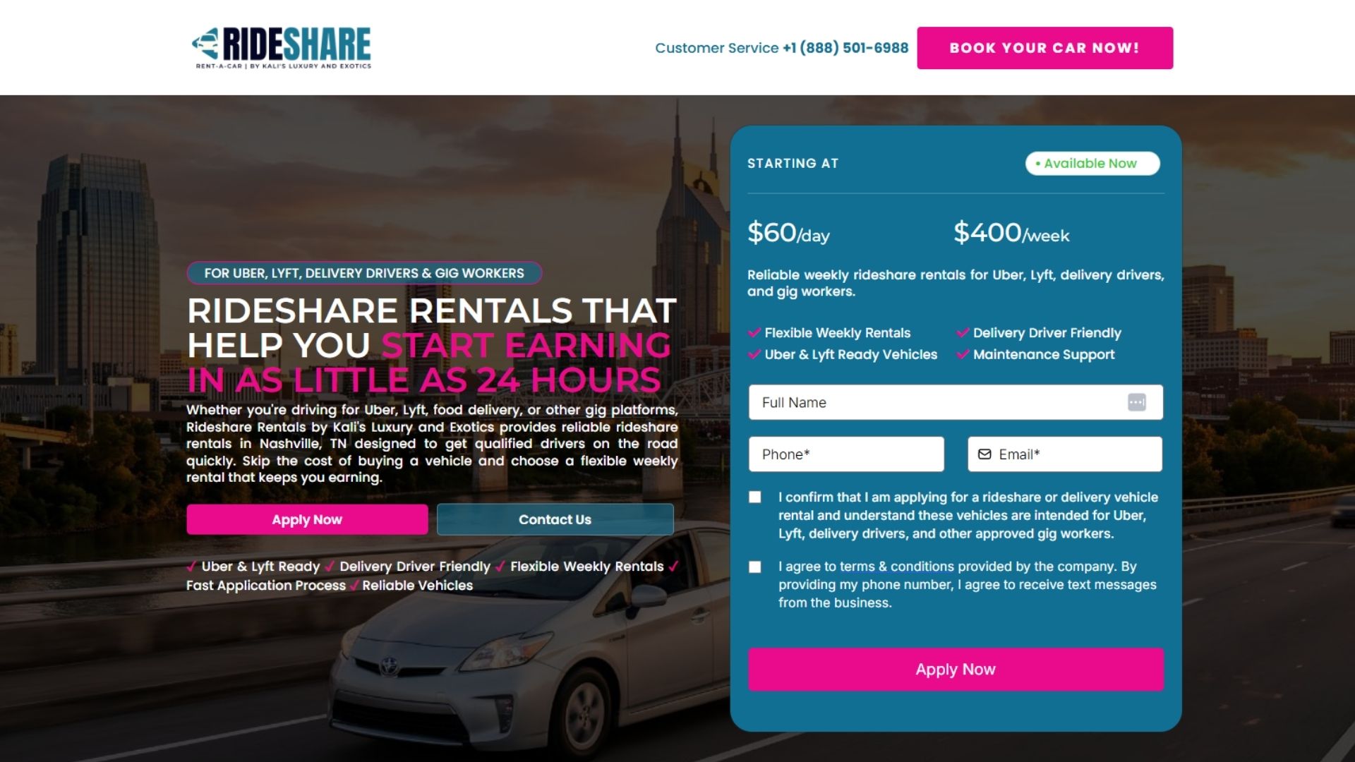 Kali's Luxury & Exotics Rideshare Rentals