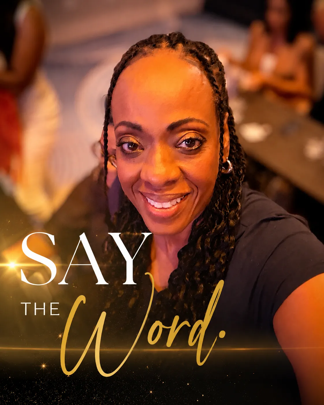 Coach PBJ smiles with confidence while looking directly at the camera. The words "Say the Word" appear in bold across the image, representing unwavering faith, spiritual authority, and trusting God's promises regardless of circumstances.