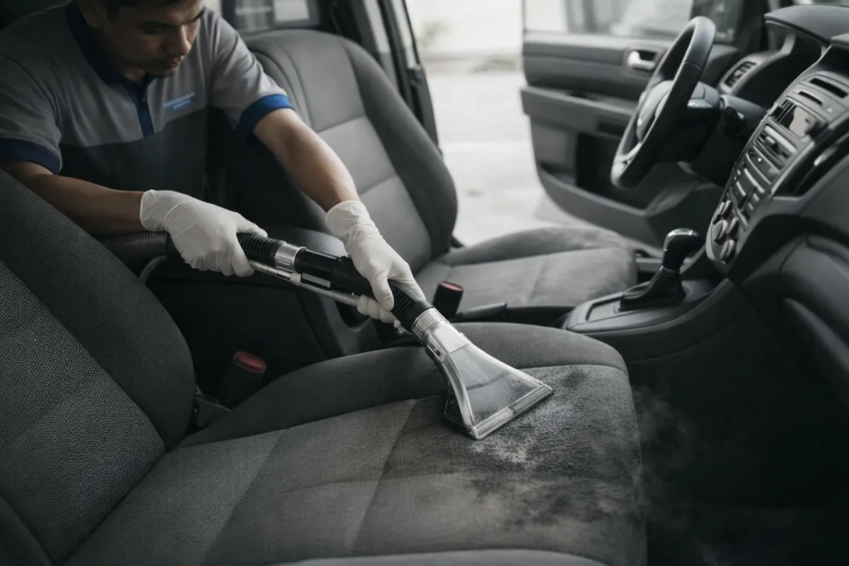 Limpieza de vestiduras de auto