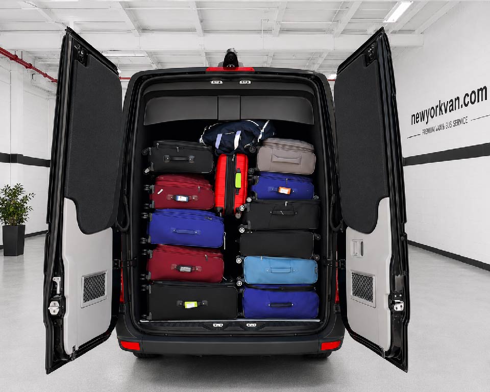 Luggage in a Sprinter Van