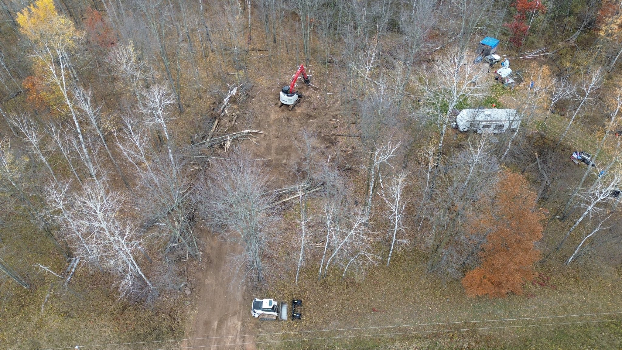 Land clearing services during picture in Sandstone, MN